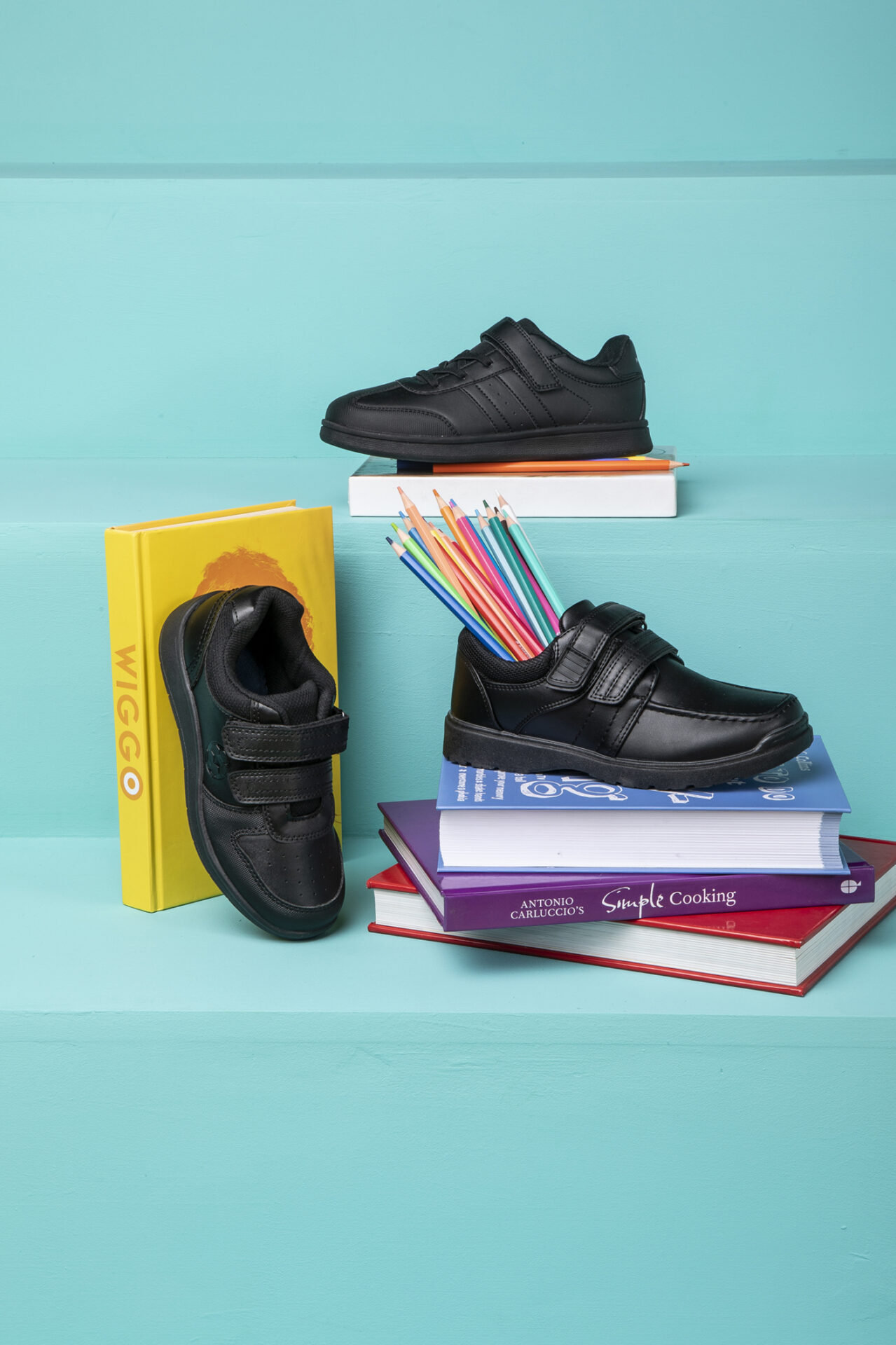 product-photography-of-childrens-school-shoes