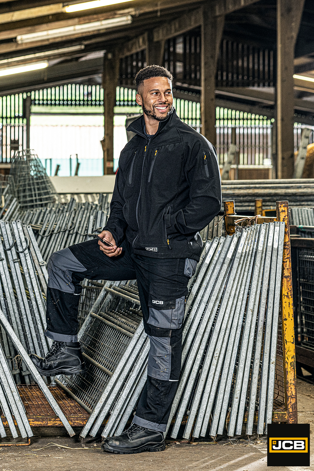 commercial fashion photographer for jcb workwear in manchester