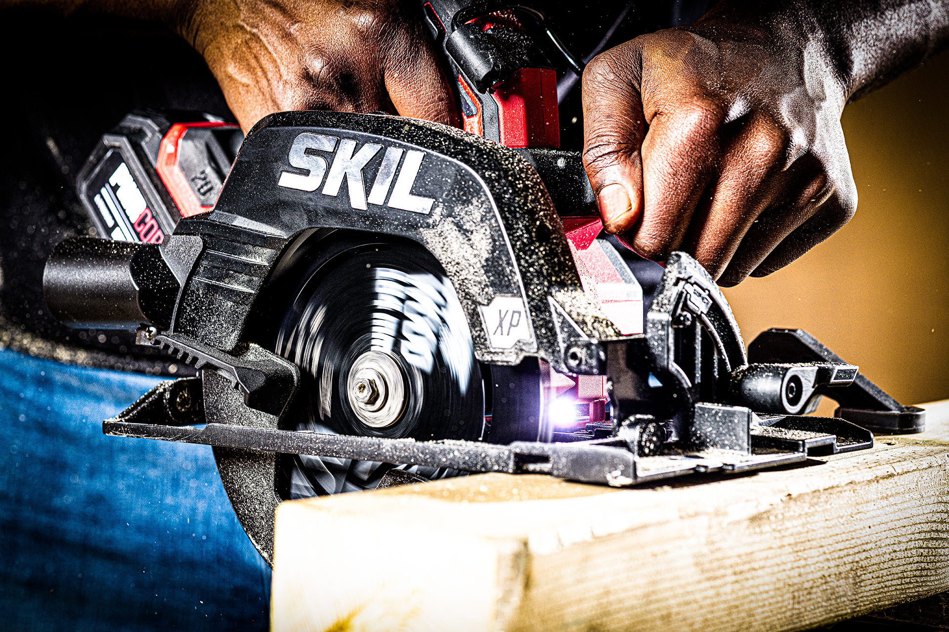 macro product photography shot on location for skil power tools